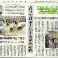 Hayaの47都道府県の香りづくりが中部経済新聞に掲載いただきました。